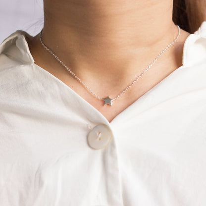 Sterling Silver Niece Quote Star Necklace