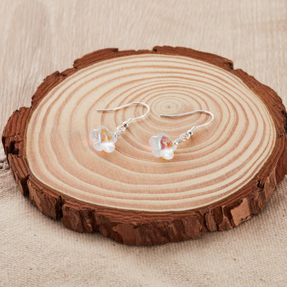 Sterling Silver Aurora Borealis Flower Set Created with Zircondia® Crystals