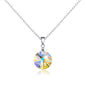 Sterling Silver Aurora Borealis Necklace Created with Zircondia® Crystals