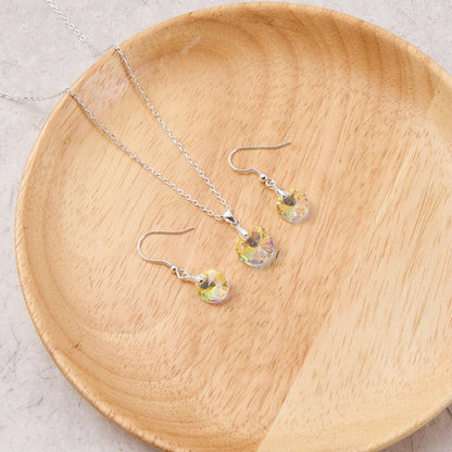 Sterling Silver Aurora Borealis Set Created with Zircondia® Crystals