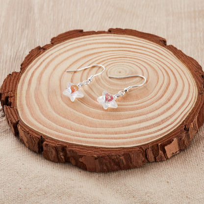 Sterling Silver Aurora Borealis Star Earrings Created with Zircondia® Crystals