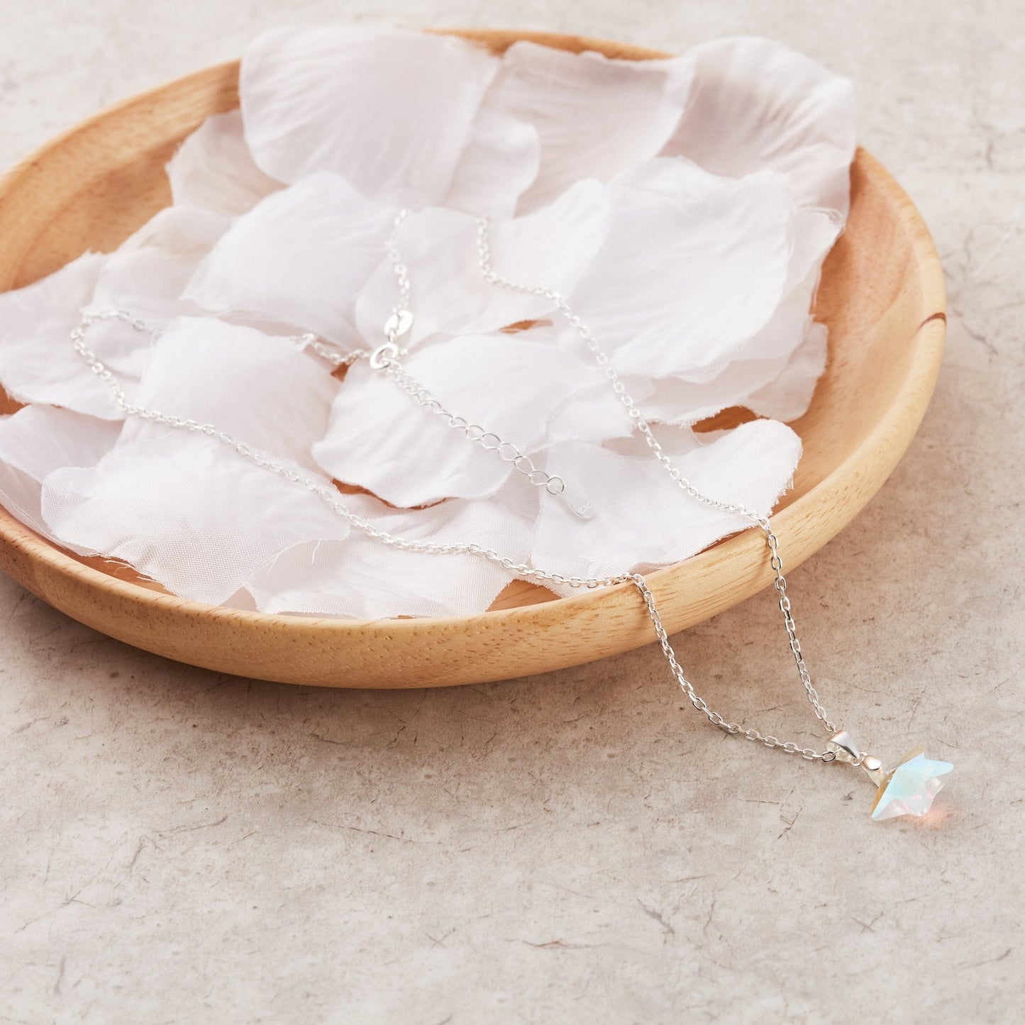 Sterling Silver Aurora Borealis Star Necklace Created with Zircondia® Crystals