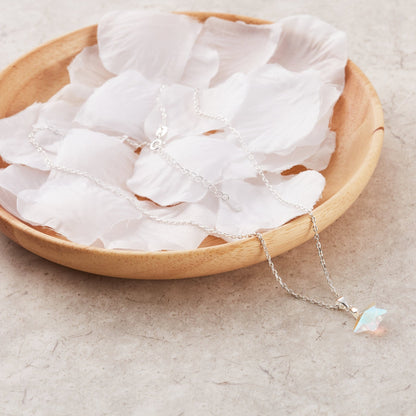 Sterling Silver Aurora Borealis Star Necklace Created with Zircondia® Crystals