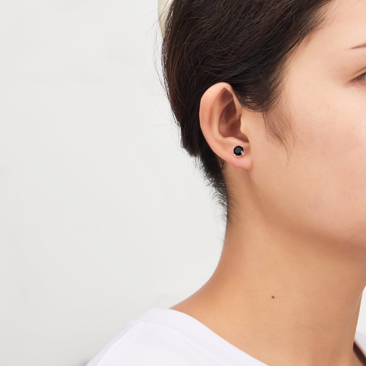 Sterling Silver Black Onyx Gemstone Earrings with Quote Card