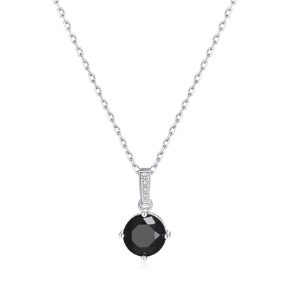Collier en argent sterling et onyx noir