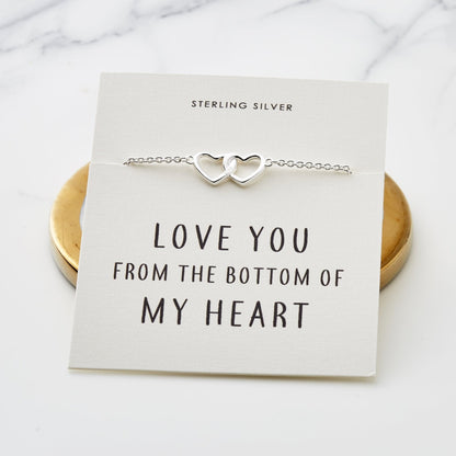 Sterling Silver Bottom of my Heart Bracelet