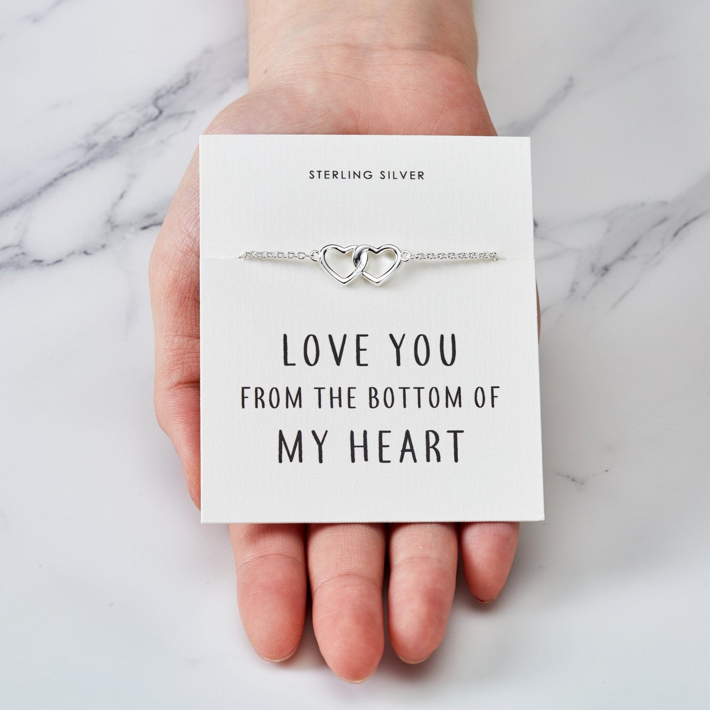 Sterling Silver Bottom of my Heart Bracelet