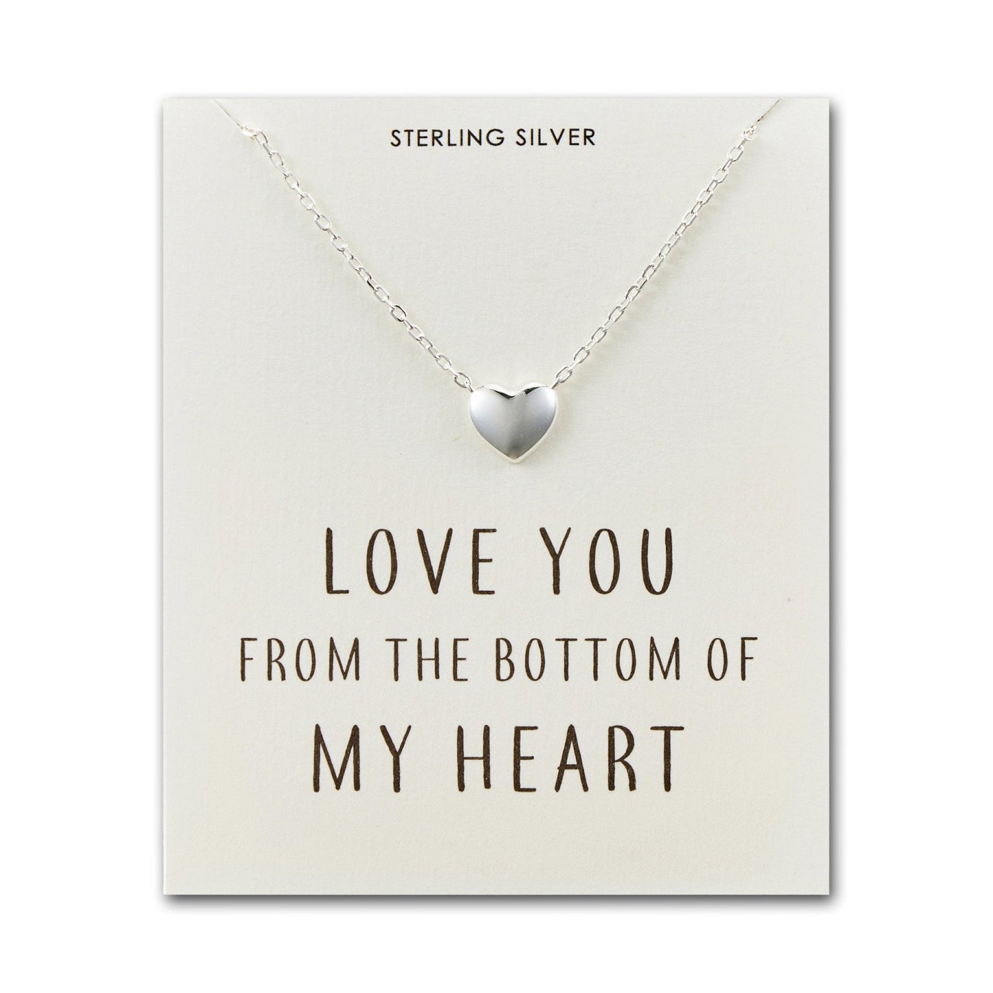 Sterling Silver Bottom of my Heart Necklace