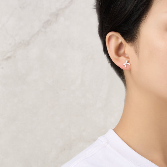 Sterling Silver Bow Earrings