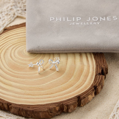 Sterling Silver Bow Earrings