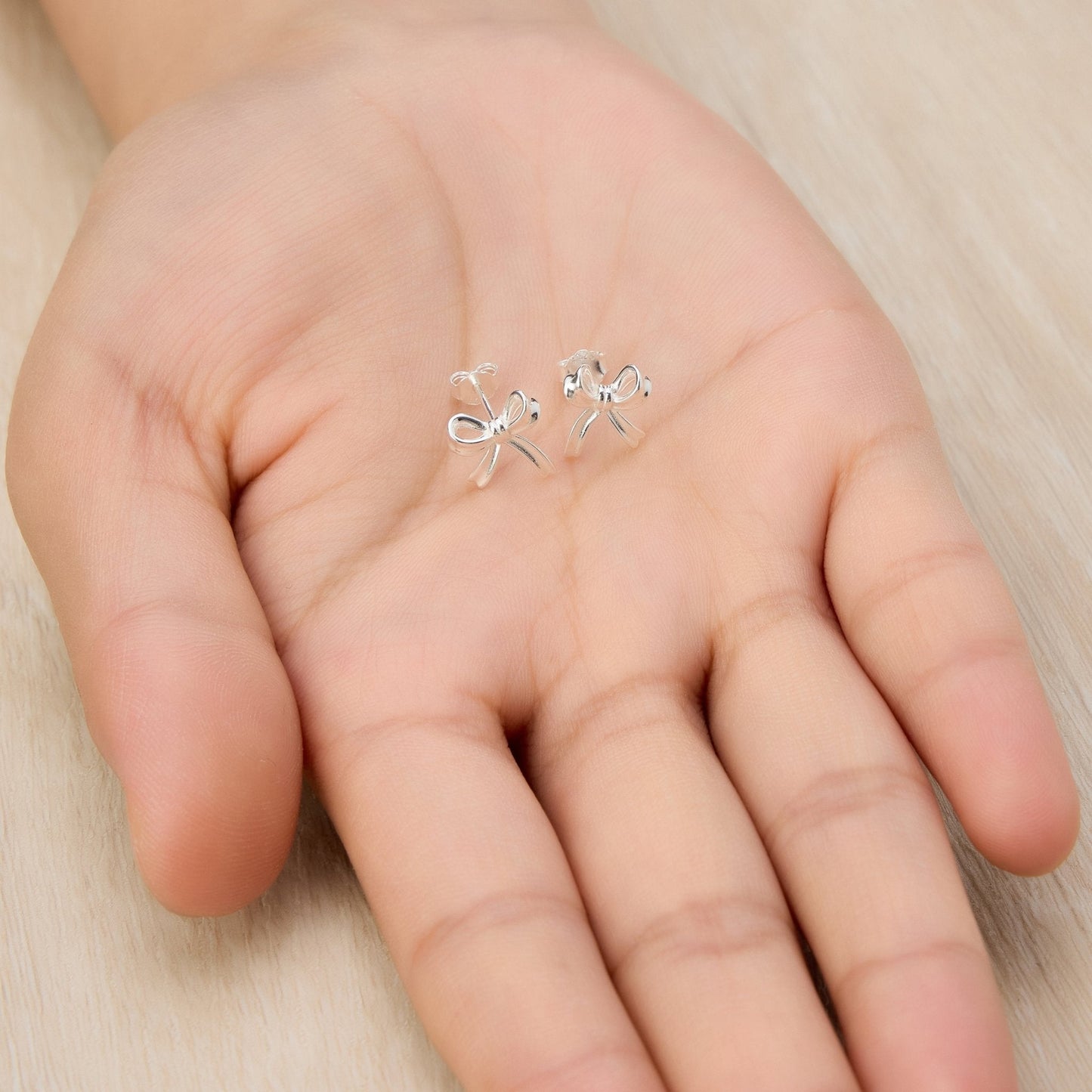 Sterling Silver Bow Earrings