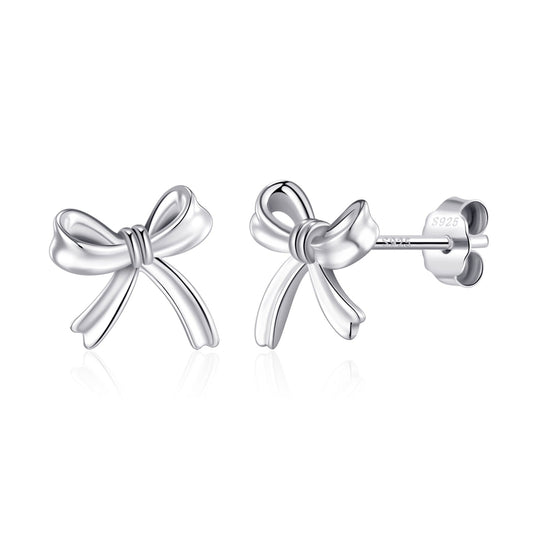Sterling Silver Bow Earrings