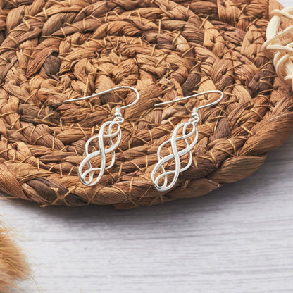 Sterling Silver Celtic Drop Earrings
