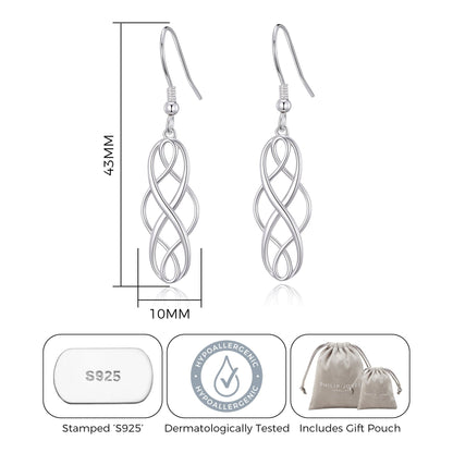Sterling Silver Celtic Drop Earrings