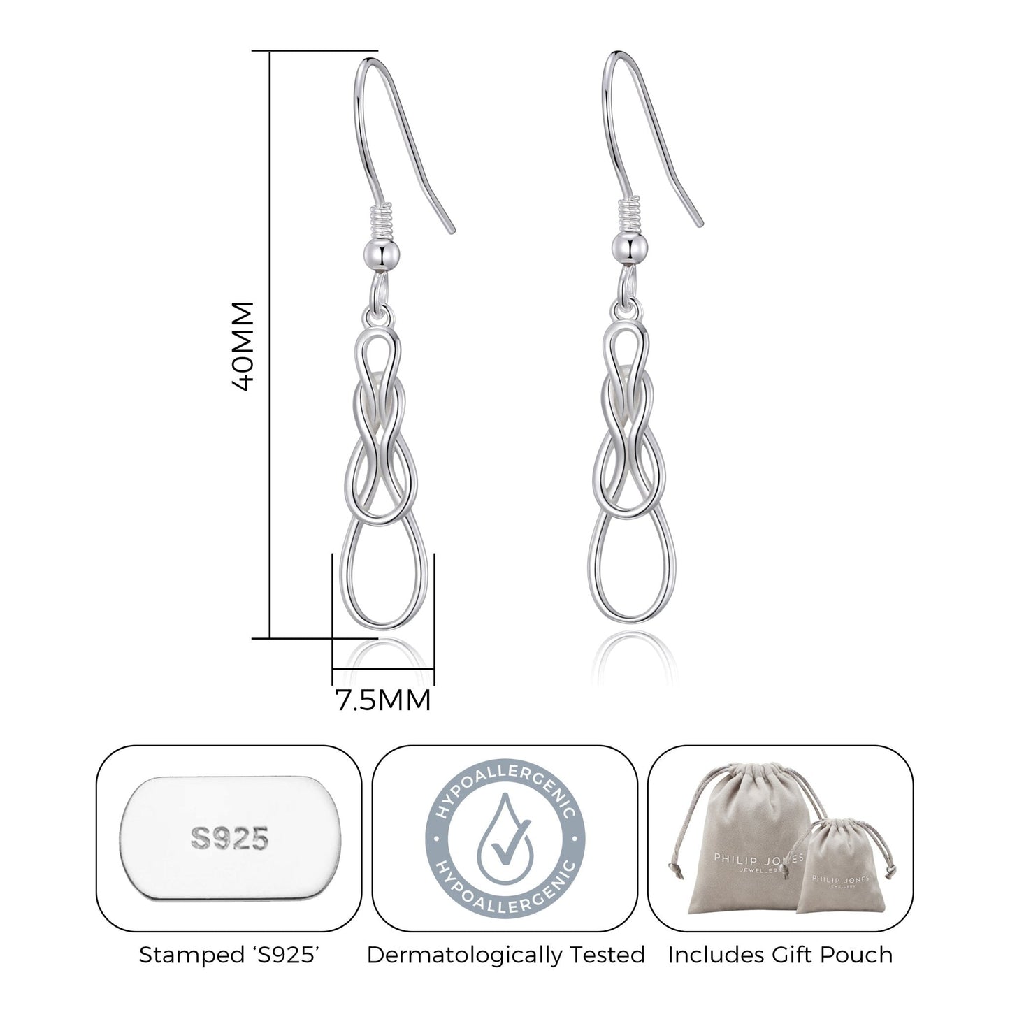 Sterling Silver Celtic Knot Earrings
