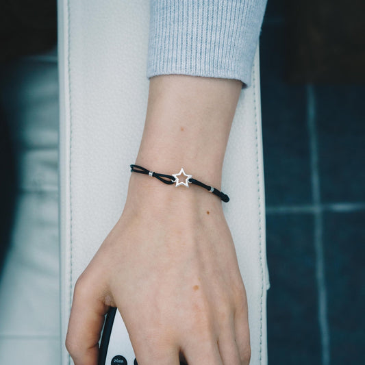 Sterling Silver Corded Star Bracelet
