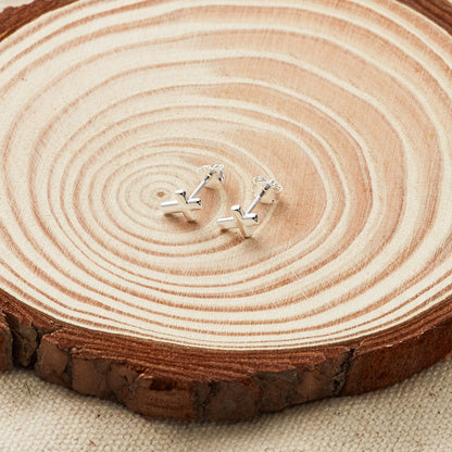 Sterling Silver Cross Earrings