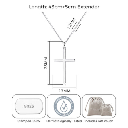 Sterling Silver Cross Pendant Necklace