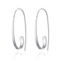Sterling Silver Curved Earrings