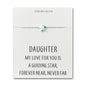 Sterling Silver Daughter Quote Star Bracelet
