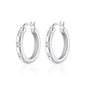 Sterling Silver Four Stone Hoop Earrings Created with Zircondia® Crystals