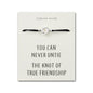 Sterling Silver Friendship Quote Corded Knot Bracelet