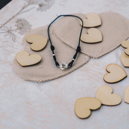 Sterling Silver Friendship Quote Corded Knot Bracelet