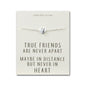 Sterling Silver Friendship Quote Heart Bracelet