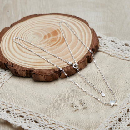 Sterling Silver Friendship Quote Star Set