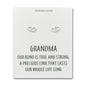 Sterling Silver Grandma Quote Heart Link Earrings