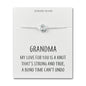 Sterling Silver Grandma Quote Knot Bracelet