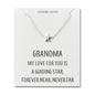 Sterling Silver Grandma Quote Star Necklace