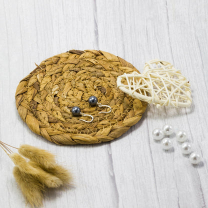 Sterling Silver Grey Pearl Drop Earrings