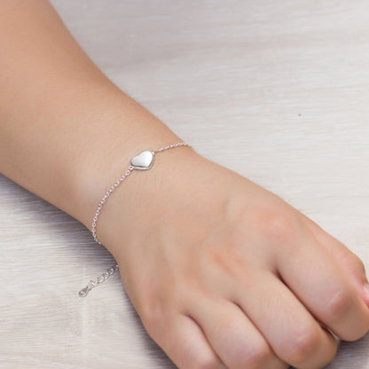 Sterling Silver Heart Bracelet
