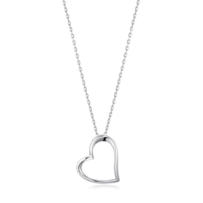 Sterling Silver Heart Pendant Necklace