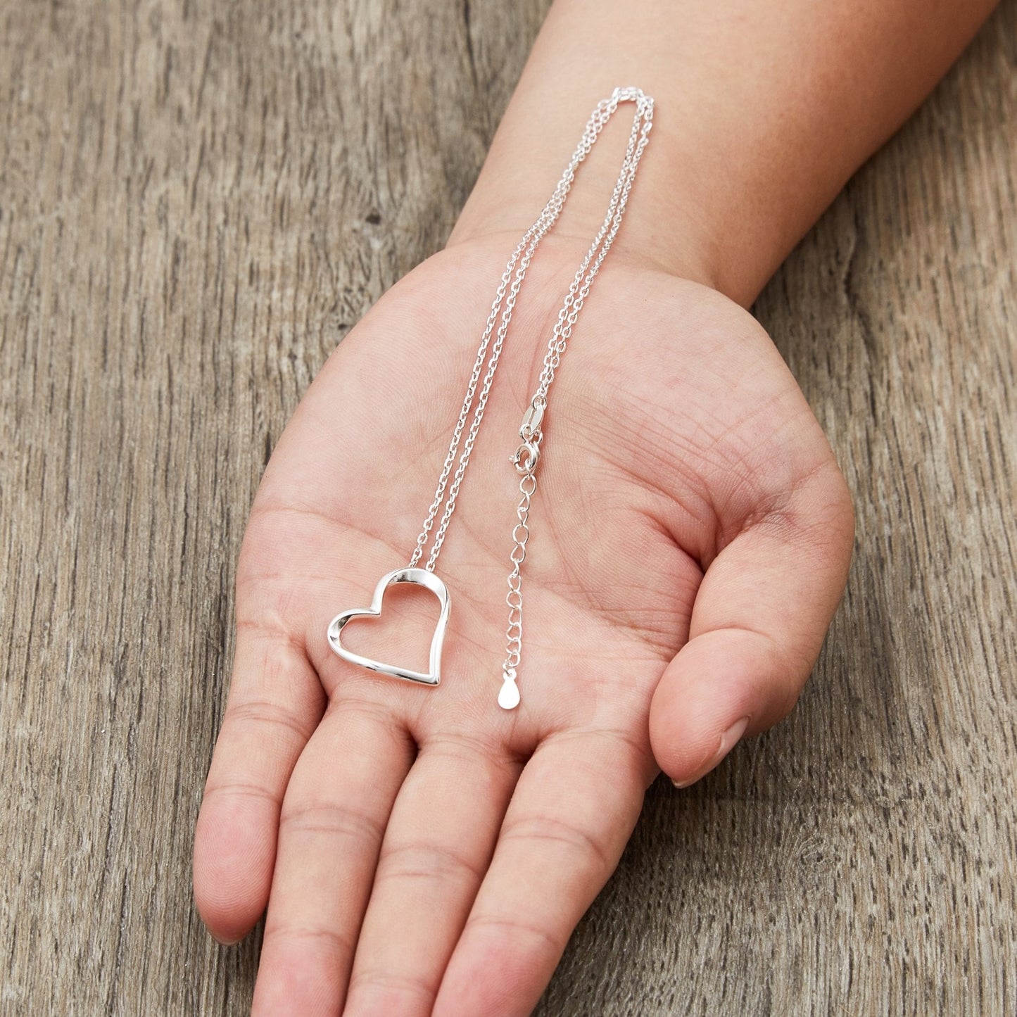 Sterling Silver Heart Pendant Necklace
