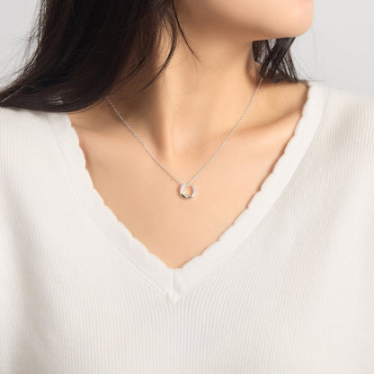 Collier Fer à Cheval en Argent Sterling Orné de Cristaux Zircondia®