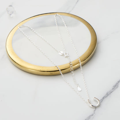 Collier Fer à Cheval en Argent Sterling Orné de Cristaux Zircondia®