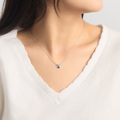Sterling Silver Bottom of my Heart Necklace