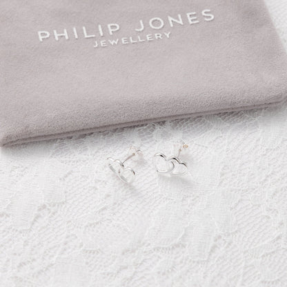 Sterling Silver I Couldn't Say I Do Without You Bridal Heart Link Earrings