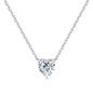 Sterling Silver Heart Solitaire Necklace Created with Zircondia® Crystals