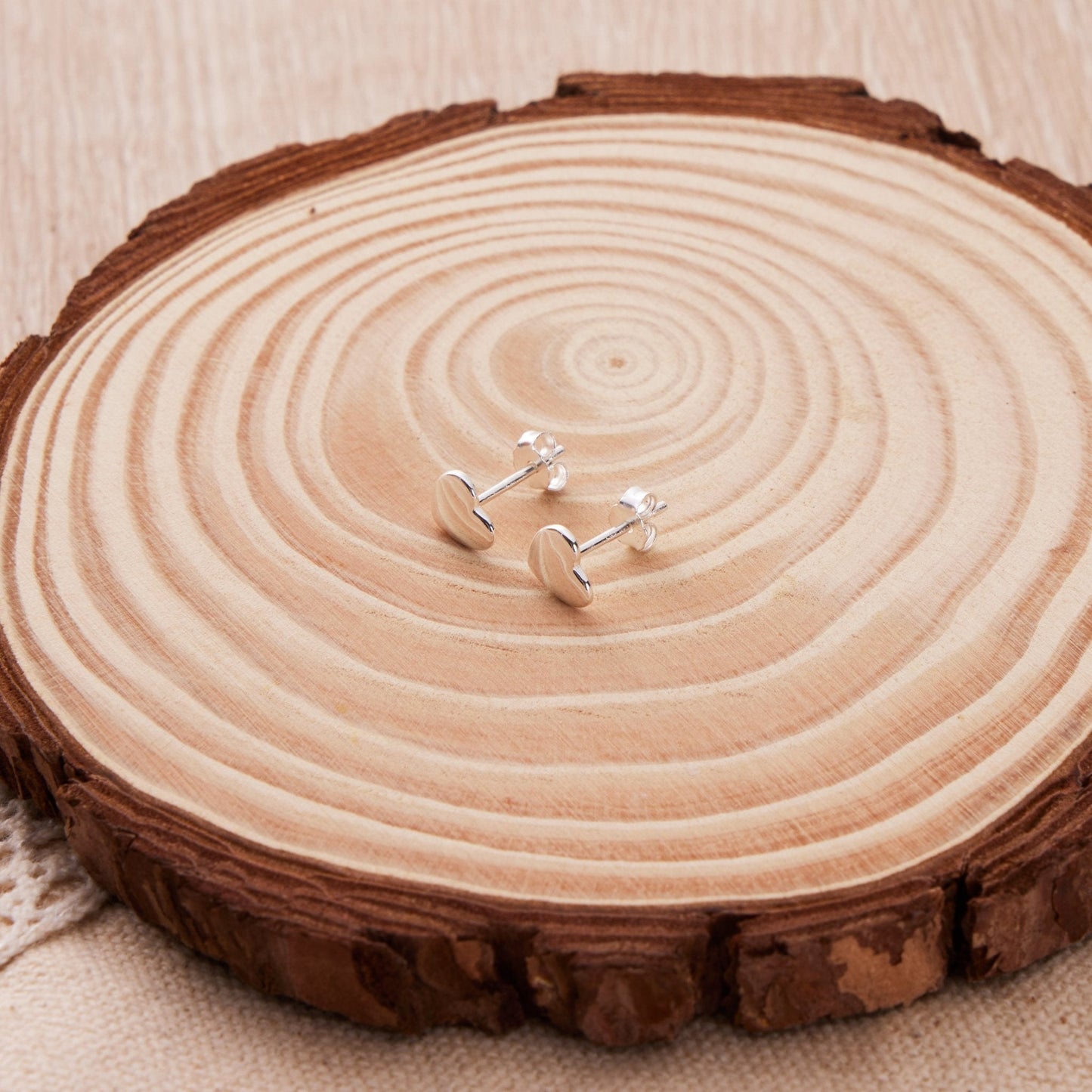 Sterling Silver I Couldn't Say I Do Without You Bridal Heart Stud Earrings