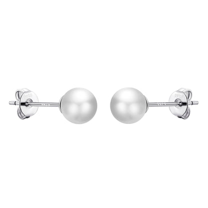 Sterling Silver I Couldn't Say I Do Without You Bridal Pearl Earrings