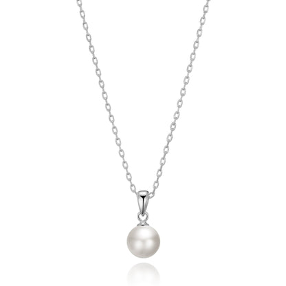 Sterling Silver I Couldn't Say I Do Without You Bridal Pearl Necklace
