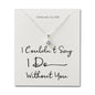 Sterling Silver I Couldn't Say I Do Without You Bridal Solitaire Crystal Necklace