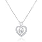 Sterling Silver Infinity Heart Necklace Created with Zircondia® Crystals