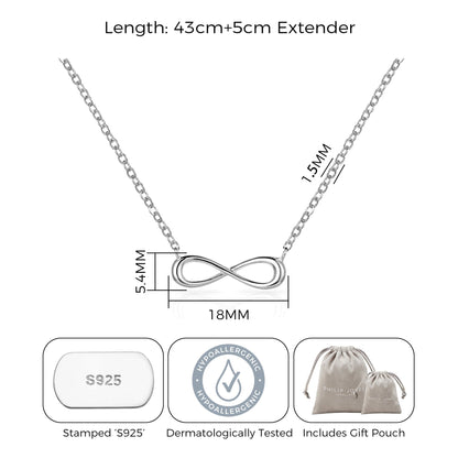 Sterling Silver Infinity Necklace
