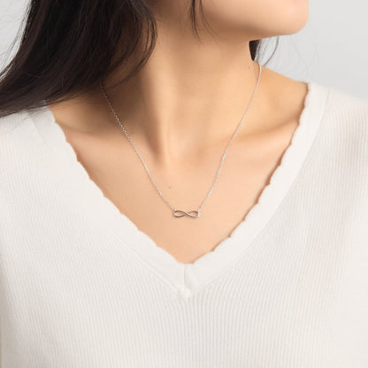 Sterling Silver Infinity Friendship Quote Necklace