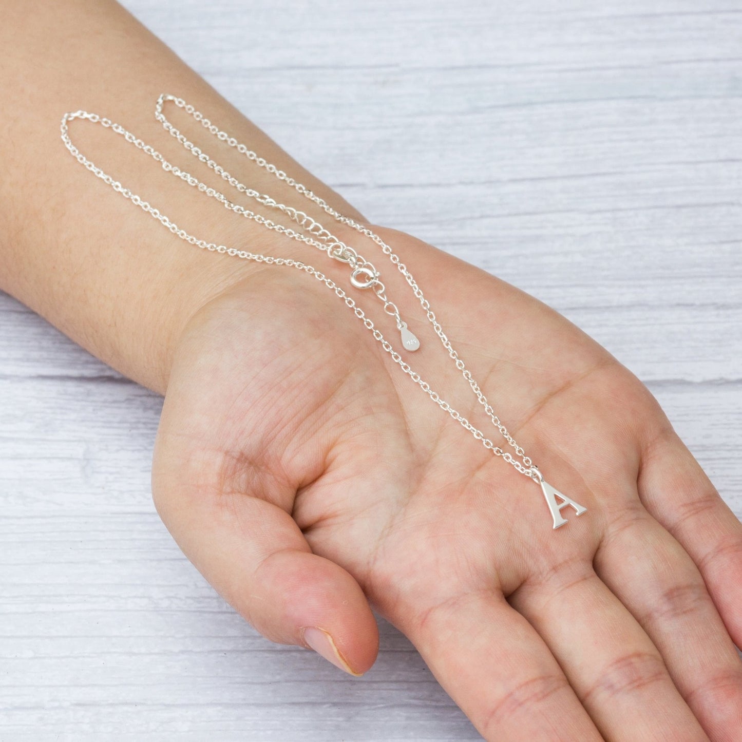 Sterling Silver Initial A Necklace