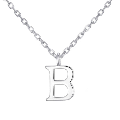 Sterling Silver Initial B Necklace